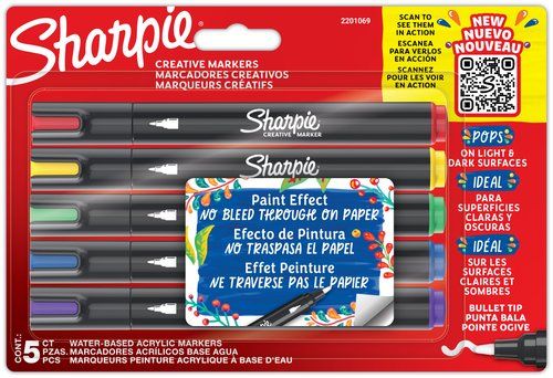 ROTULADOR SHARPIE CREATIVE ACRYLIC SURTIDO BLISTER
