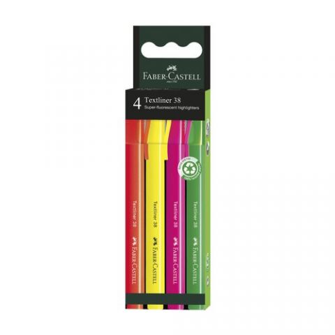 MARCADOR FLUOR FABER-CASTELL TEXTLINER 38 PACK DE