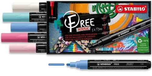 MARCADOR ACRYLIC STABILO FREE T300 ARTY LINE 2-3 m