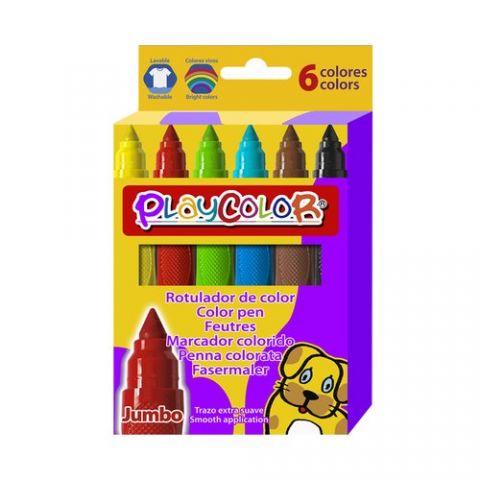 ROTULADOR INSTANT PLAYCOLOR JUMBO BASIC CAJA DE 6