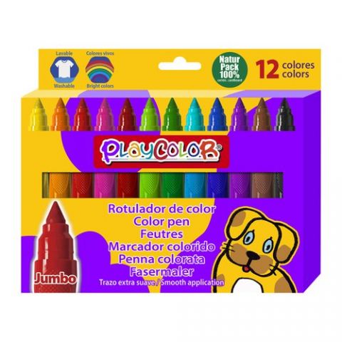 ROTULADOR INSTANT PLAYCOLOR JUMBO BASIC CAJA DE 12