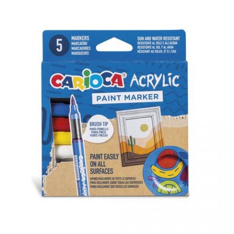 ROTULADOR ACRILICO CARIOCA PAINT MARKER CAJA de 5