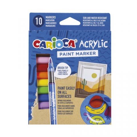 ROTULADOR ACRILICO CARIOCA PAINT MARKER CAJA de 10