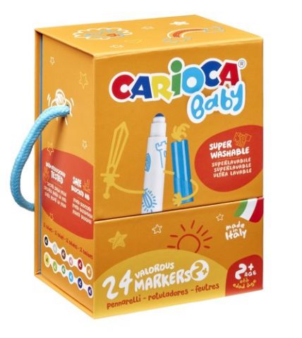 ROTULADOR CARIOCA BABY MARKER CAJA PREMIUM de 24