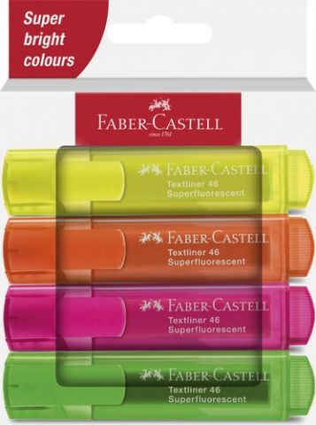 MARCADOR FLUOR FABER-CASTELL TEXTLINER 46 ESTUCHE