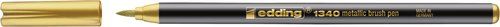 ROTULADOR FIBRA EDDING 1340 BRUSHPEN METALLIC ORO