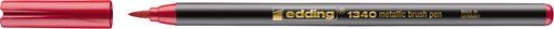 ROTULADOR FIBRA EDDING 1340 BRUSHPEN METALLIC ROJO