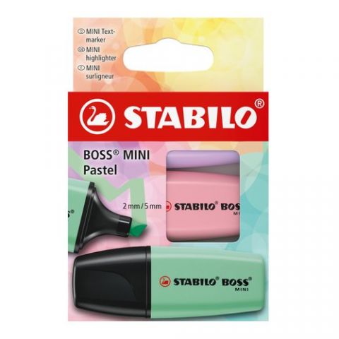 MARCADOR FLUOR STABILO BOSS MINI 07  PASTEL ESTUCH