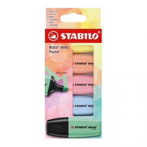 MARCADOR FLUOR STABILO BOSS MINI 07  PASTEL ESTUCH