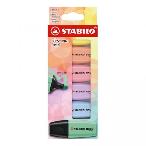 MARCADOR FLUOR STABILO BOSS MINI 07  PASTEL ESTUCH