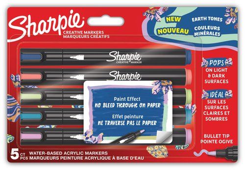 ROTULADOR SHARPIE CREATIVE ACRYLIC SURTIDO COLORES