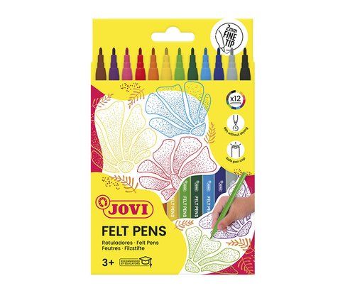 ROTULADOR FIBRA JOVI FELT PEN ESTUCHE de 12