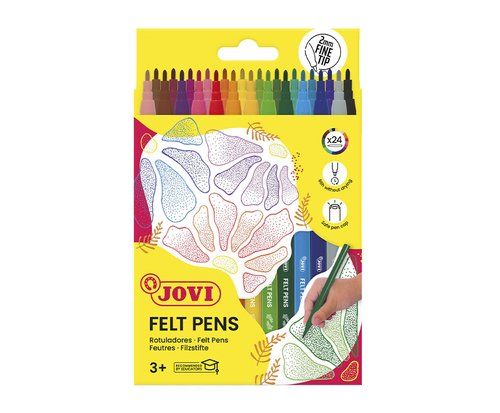 ROTULADOR FIBRA JOVI FELT PEN ESTUCHE de 24