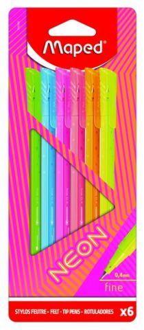ROTULADOR FIBRA MAPED GRAPH PEPS NEON 0.4mm ESTUCH