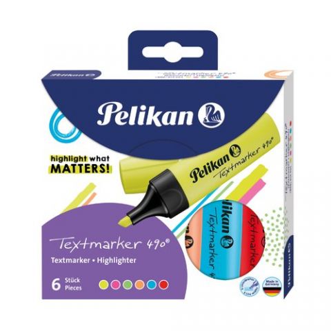 MARCADOR FLUOR PELIKAN TEXTMARKER 490  SURTIDO COL