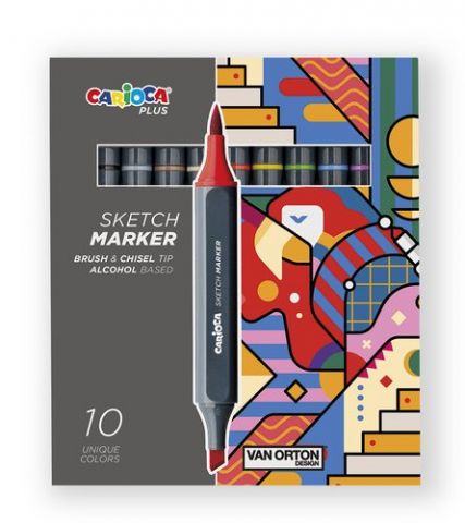 ROTULADOR FIBRA CARIOCA PLUS SKETCH MARKER DOBLE P