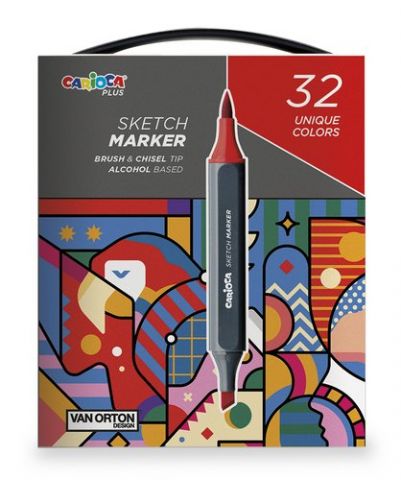 ROTULADOR FIBRA CARIOCA PLUS SKETCH MARKER DOBLE P