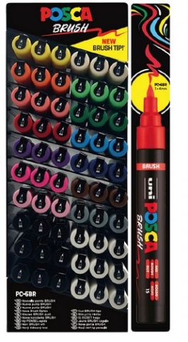 MARCADOR T.OPACA NO PERM. UNI POSCA BRUSH 1-4mm (P