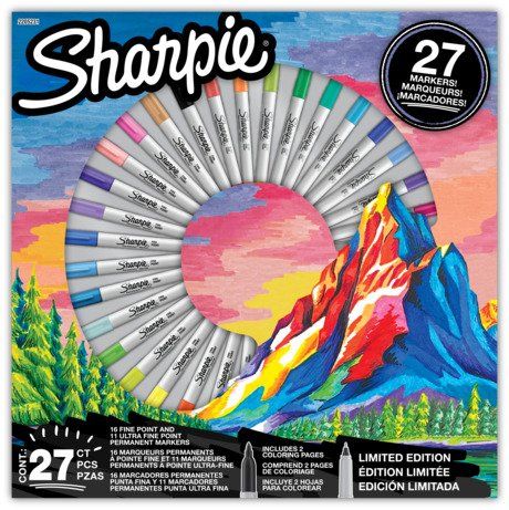 ROTULADOR PERMANENTE SHARPIE CAJA de 27
(16 FINE +