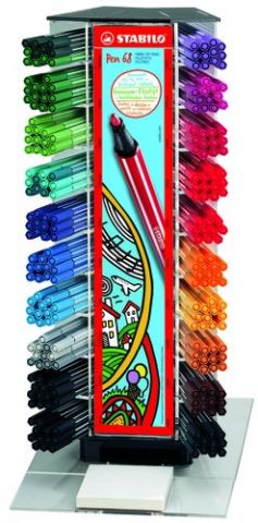 ROTULADOR FIBRA STABILO PEN 68 EXPOSITOR de 240