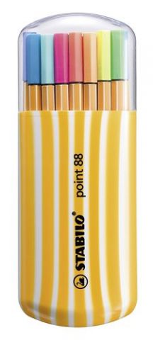 ROTULADOR FIBRA STABILO POINT 88 NEON ESTUCHE de 2