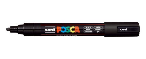 ROTUL.UNI-POSCA PC-5M  NEGRO