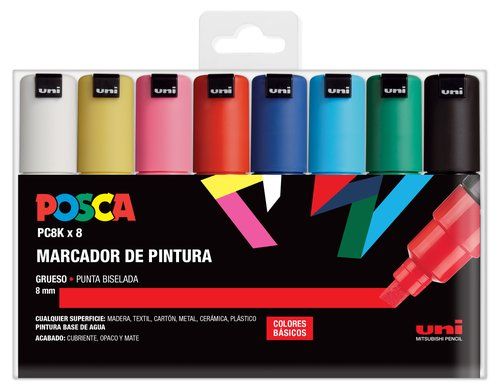 ROTUL.UNI-POSCA PC-8K BOLSA 8
