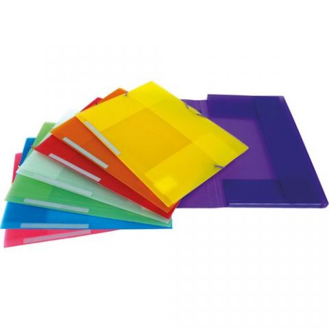 CARPETA de GOMAS y SOLAPAS GRAFOPLAS PP TRANS. COL