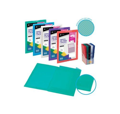 CARPETA de GOMAS y SOLAPAS CARCHIVO DIAGONAL PP Fº