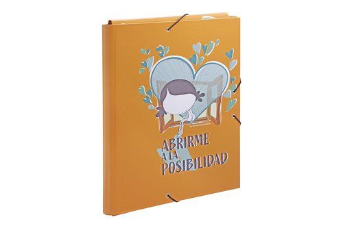 CARPETA de GOMAS y SOLAPAS PARDO MUXOTE CARTON FOR