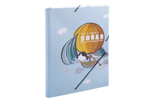 CARPETA de GOMAS y SOLAPAS PARDO MUXOTE CARTON FOR