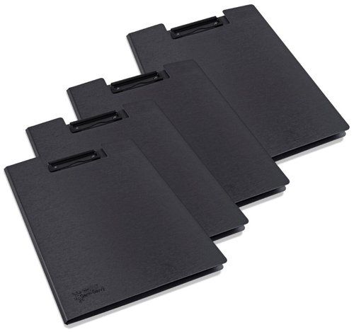 CARPETA con PINZA PORTABLOCK A4 NEGRA PACK DE 4