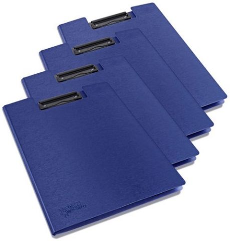CARPETA con PINZA PORTABLOCK A4 AZUL PACK DE 4