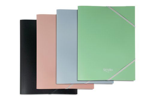 CARPETA de GOMAS y SOLAPAS PARDO PASTEL PP OPACO F