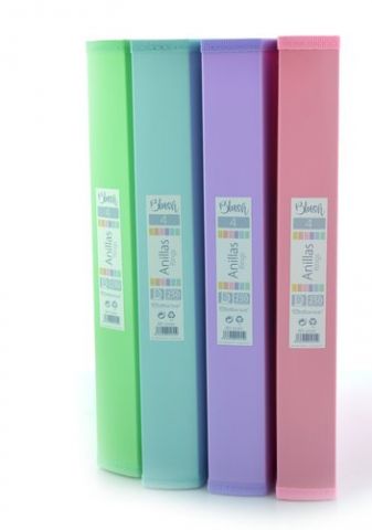 CARPETA de ANILLAS OFFICE BOX PP A4+ BLUSH 4 an. 2