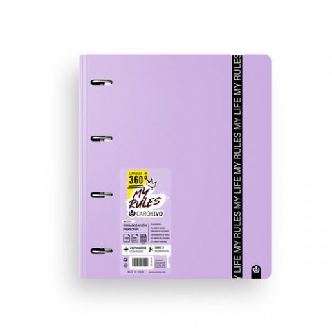 CARPEBLOC CARCHIVO FOAM 360 MY RULES A4 4 an.MIXTA