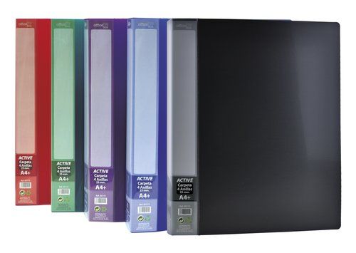 CARPETA de ANILLAS OFFICE BOX PP TWILL SUPRA A4 4