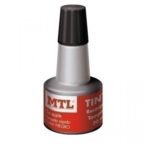 TINTA para TAMPON MTL 30 ml. NEGRO
