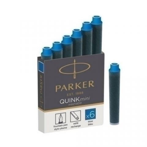 TINTA ESTILOGRAFICA PARKER CORTO CAJA 6 CARTUCHOS