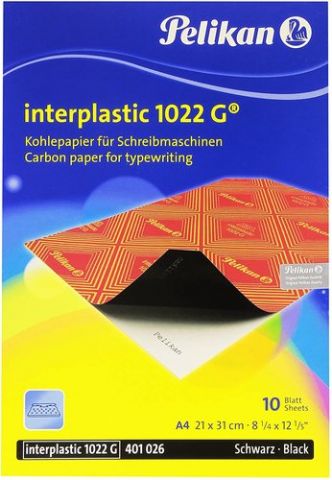 PAPEL CARBON PELIKAN INTERPLASTIC 1022G A4 caja de