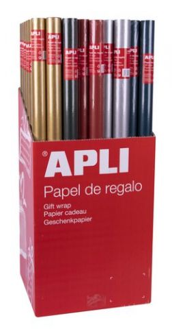 PAPEL de REGALO ROLLO APLI 0,7x2 m (CAJA de 55) KR