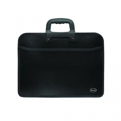 MALETIN FOROFIS PP A4 ASA Y CREM. NEGRO
