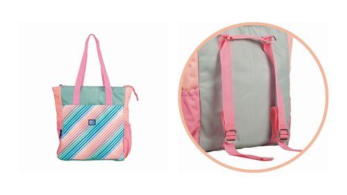 MOCHILA-BOLSO OXFORD COLOR BLOCK CONVERTIBLE