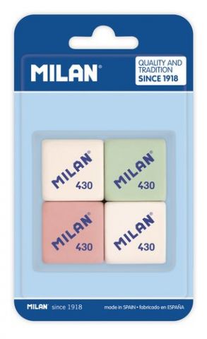 GOMA BORRAR MILAN 430 CUADRADA BLISTER 4