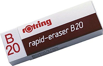 GOMA de BORRAR ROTRING LAPIZ B20 CAJA de 20