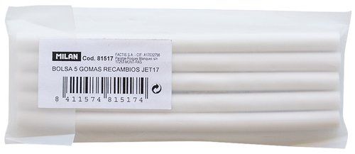 RECAMBIO GOMA MILAN JET ERASER BLISTER DE 5 UNIDAD