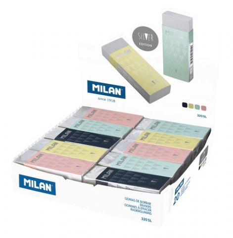 GOMA de BORRAR MILAN NATA 320 SILVER CAJA de 20