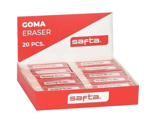 GOMA de BORRAR SAFTA PVC EXPOSITOR de 20