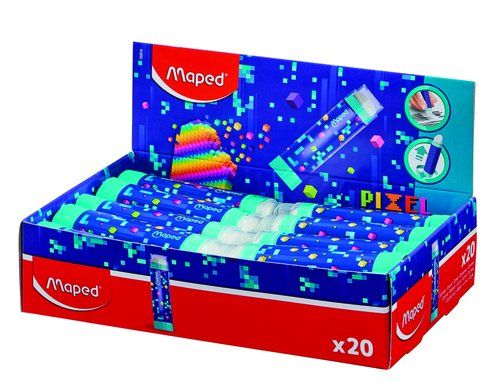 GOMA de BORRAR MAPED PIXEL PARTY EXPOSITOR de 20