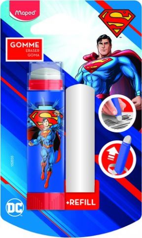 PORTAGOMAS MAPED SUPERMAN STICK + RECAMBIO BLISTER